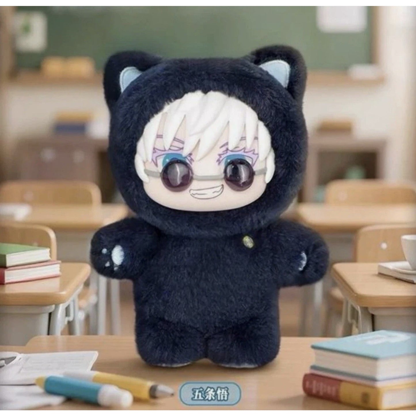 ⚠️ BULK CASES (6 Toys) EAKI Jujutsu Kaisen Cat Ear Plushie Series Keychains Sealed Case MOQ 3 CASE EAKI